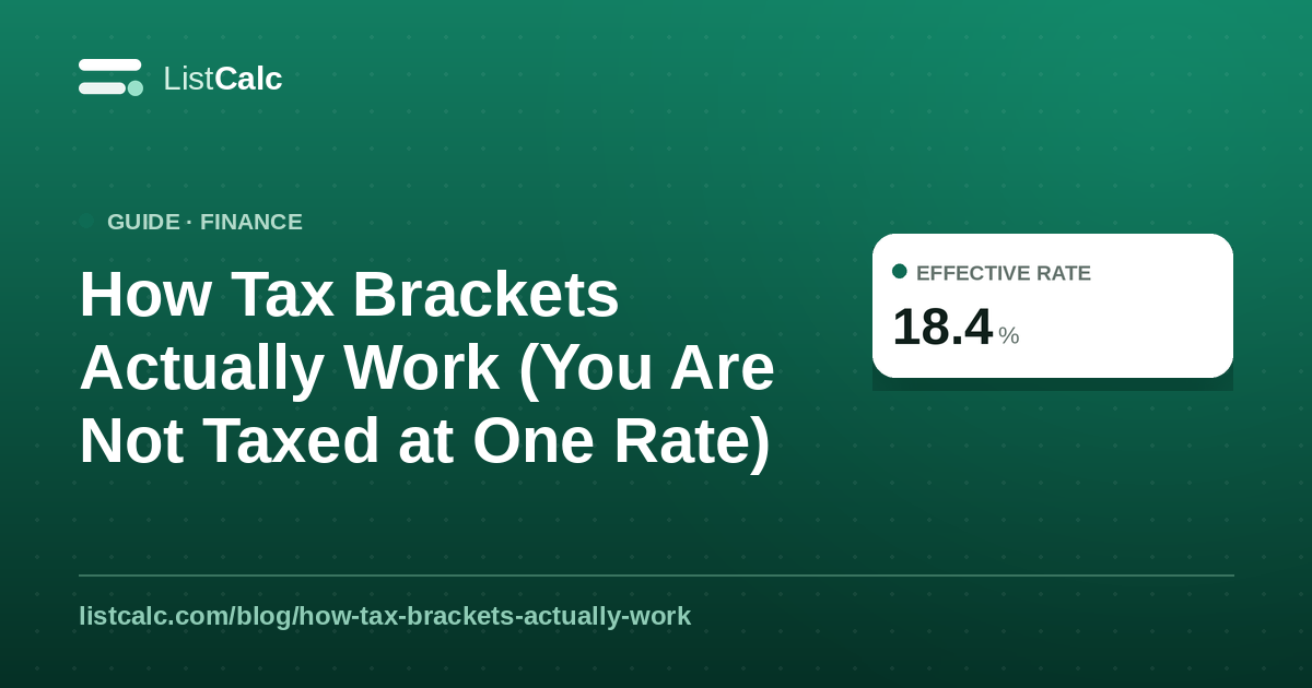 How Tax Brackets Actually Work — ListCalc