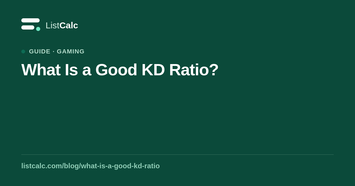 What Is a Good KD Ratio? — ListCalc